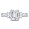 Thumbnail Image 2 of Lab-Created Emerald-Cut Diamond Engagement Ring 2 ct tw 14K White Gold