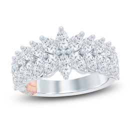 Pnina Tornai Marquise-Cut Lab-Created Diamond Two-Row Anniversary Ring 1-3/4 ct tw 14K White Gold