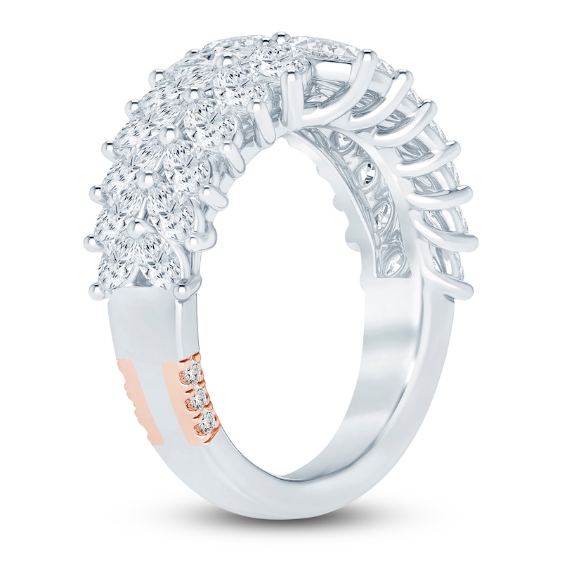 Main Image 2 of Pnina Tornai Marquise-Cut Lab-Created Diamond Two-Row Anniversary Ring 1-3/4 ct tw 14K White Gold