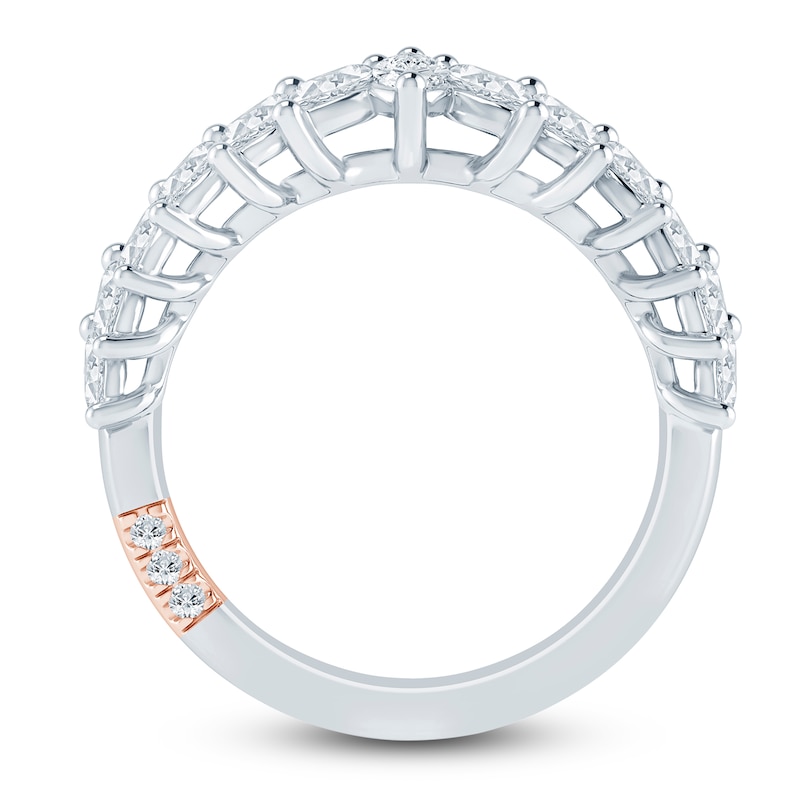 Main Image 4 of Pnina Tornai Marquise-Cut Lab-Created Diamond Two-Row Anniversary Ring 1-3/4 ct tw 14K White Gold