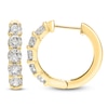 Thumbnail Image 1 of Brilliant Moments Diamond Five-Stone Hoop Earrings 3/4 ct tw 14K Yellow Gold