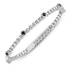 Thumbnail Image 2 of Black Diamond Bezel-Set Beaded Flex Bangle Bracelet 3/4 ct tw Sterling Silver