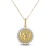 Thumbnail Image 1 of Diamond Zodiac Capricorn Medallion Necklace 1/3 ct tw 10K Yellow Gold 18&quot;