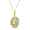 Thumbnail Image 2 of Diamond Zodiac Capricorn Medallion Necklace 1/3 ct tw 10K Yellow Gold 18&quot;