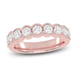 Lab-Created Diamond Anniversary Ring 1 ct tw 14K Rose Gold