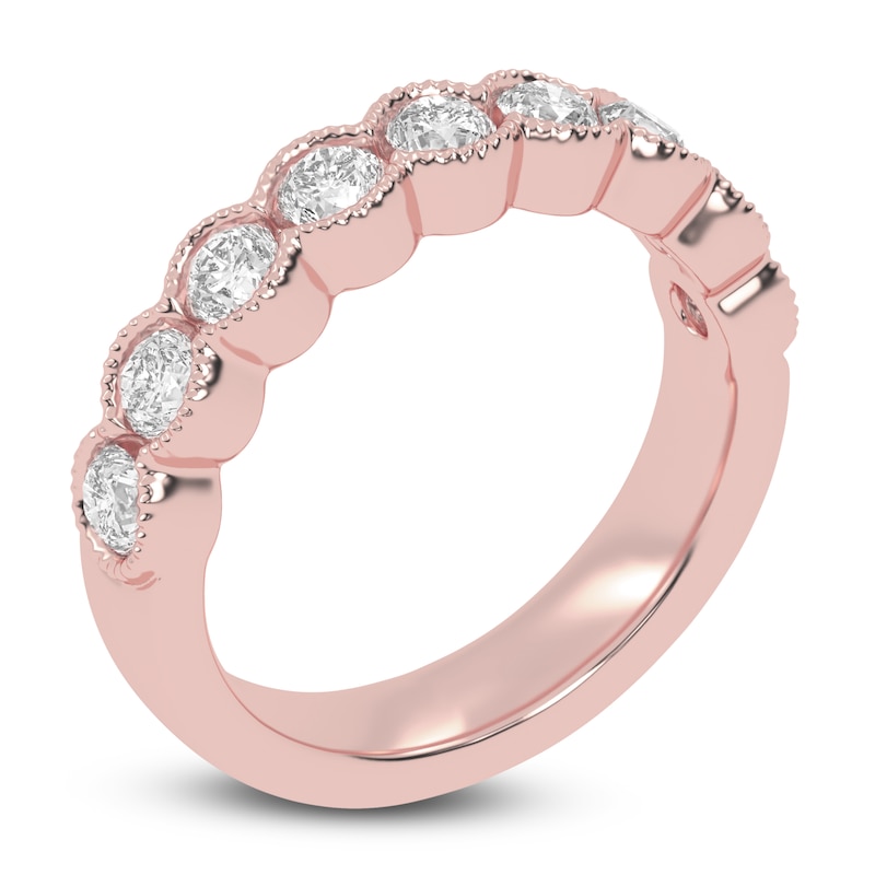 Lab-Created Diamond Anniversary Ring 1 ct tw 14K Rose Gold