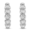 Thumbnail Image 1 of Blue Nile X Jared Diamond Scalloped Hoop Earrings 1 ct tw 14K White Gold