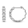 Thumbnail Image 2 of Blue Nile X Jared Diamond Scalloped Hoop Earrings 1 ct tw 14K White Gold