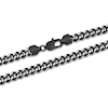 Thumbnail Image 2 of Men's Curb Chain Necklace 9mm Black Ion-Plated Stainless Steel 24&quot;