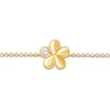 Thumbnail Image 2 of Children's Diamond Flower Bracelet 1/20 ct tw 14K Yellow Gold 6&quot;