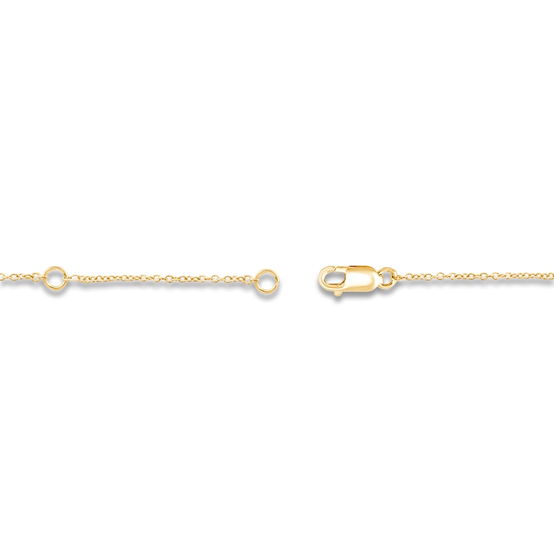 Main Image 3 of Children's Diamond Flower Bracelet 1/20 ct tw 14K Yellow Gold 6&quot;