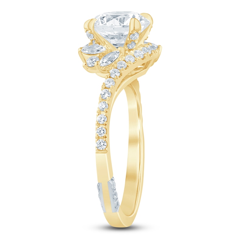 Main Image 2 of Pnina Tornai Round-Cut Lab-Created Diamond Bypass Ring 2 ct tw 14K Yellow Gold