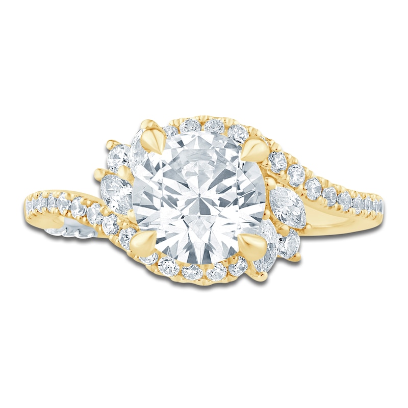 Main Image 3 of Pnina Tornai Round-Cut Lab-Created Diamond Bypass Ring 2 ct tw 14K Yellow Gold