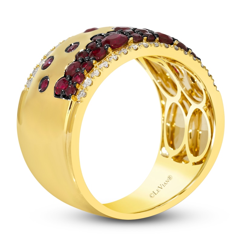 Main Image 2 of Le Vian Tramonto D'Oro Natural Ruby Ring 1/5 ct tw Diamonds 14K Honey Gold