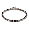 Thumbnail Image 1 of Baraka Men's Bead Bracelet with Diamond Accent Stainless Steel, Black Ceramic & 18K Rose Gold 7.5&quot;