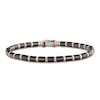 Thumbnail Image 3 of Baraka Men's Bead Bracelet with Diamond Accent Stainless Steel, Black Ceramic & 18K Rose Gold 7.5&quot;