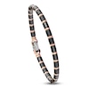 Thumbnail Image 5 of Baraka Men's Bead Bracelet with Diamond Accent Stainless Steel, Black Ceramic & 18K Rose Gold 7.5&quot;