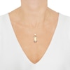 Thumbnail Image 2 of Italia D'Oro Colori Costa Black Enamel Necklace 14K Yellow Gold 18&quot;