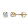 Thumbnail Image 1 of Diamond Solitaire Earrings 1 ct tw Round-cut 14K Yellow Gold (I2/I)