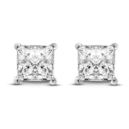 Diamond Earrings 2 ct tw Princess-cut 14K White Gold (I2/I)