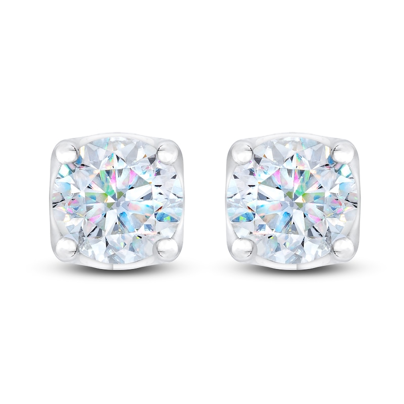 Main Image 3 of THE LEO First Light Diamond Solitaire Earrings 1 ct tw 14K White Gold (I1/I)