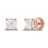 Thumbnail Image 1 of Diamond Solitaire Stud Earrings 1-1/2 ct tw Princess 14K Rose Gold (I2/I)