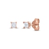 Thumbnail Image 0 of Diamond Solitaire Stud Earrings 1/3 ct tw Princess 14K Rose Gold (I2/I)