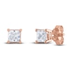 Thumbnail Image 1 of Diamond Solitaire Stud Earrings 1/2 ct tw Princess 14K Rose Gold (I2/I)