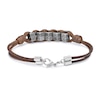 Thumbnail Image 1 of Men's Waxed Cord Stainless Steel Bracelet 8.5"