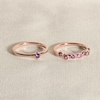 Thumbnail Image 3 of Juliette Maison Natural Aquamarine & Natural Pink Tourmaline Ring 10K White Gold