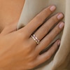 Thumbnail Image 4 of Juliette Maison Natural Aquamarine & Natural Pink Tourmaline Ring 10K White Gold