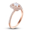 Thumbnail Image 2 of Diamond Engagement Ring 3/4 ct tw Pear/Round 14K Rose Gold