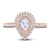 Thumbnail Image 3 of Diamond Engagement Ring 3/4 ct tw Pear/Round 14K Rose Gold