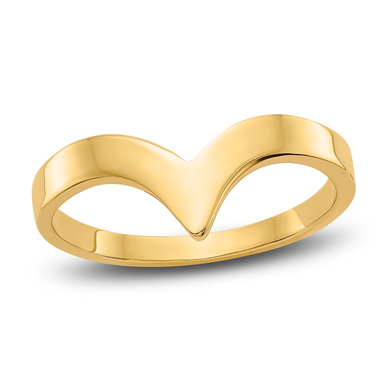 Main Image 1 of High-Polish Chevron Ring 14K Yellow Gold