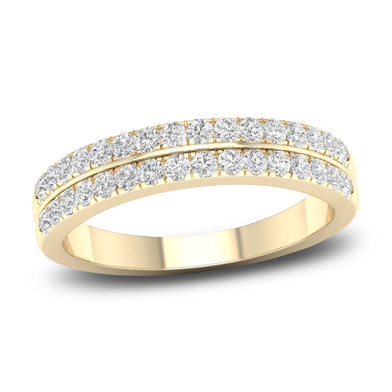 Diamond Wedding Band 1/2 ct tw Round 14K Yellow Gold