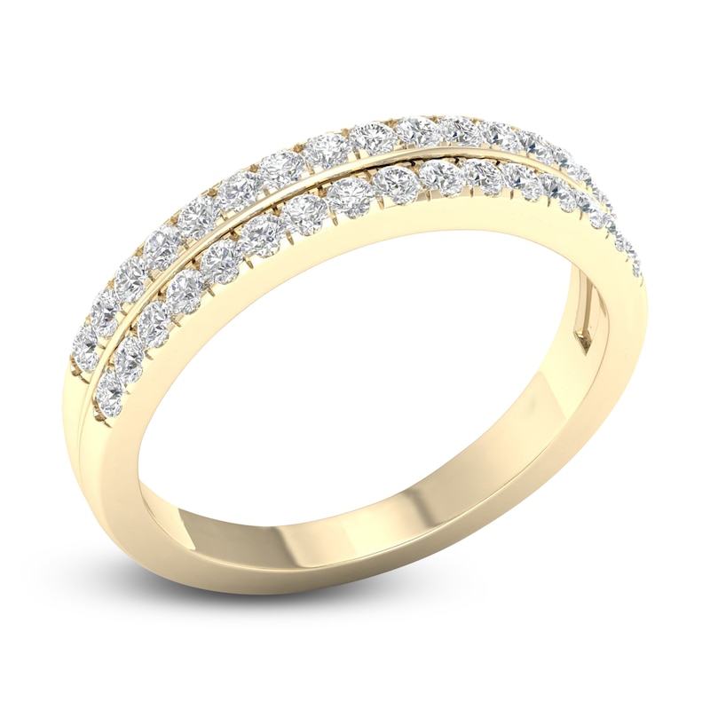 Diamond Wedding Band 1/2 ct tw Round 14K Yellow Gold