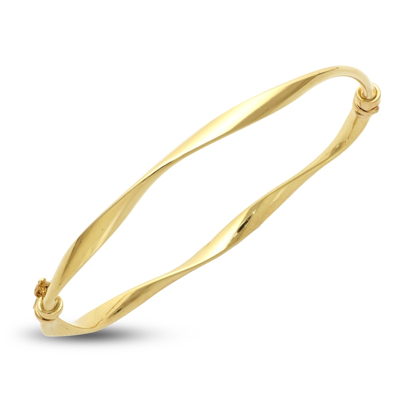 Main Image 2 of Italia D'Oro Twisted Bangle Bracelet 14K Yellow Gold