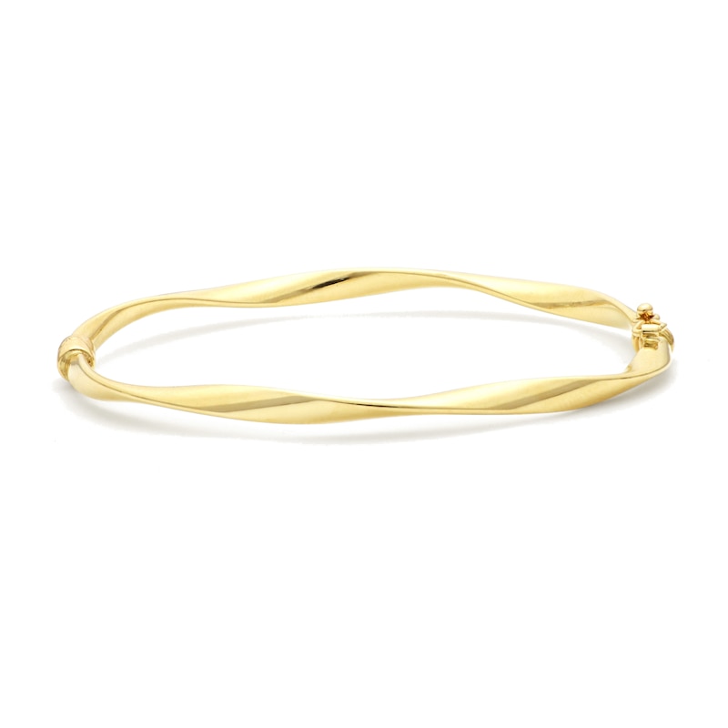 Main Image 3 of Italia D'Oro Twisted Bangle Bracelet 14K Yellow Gold