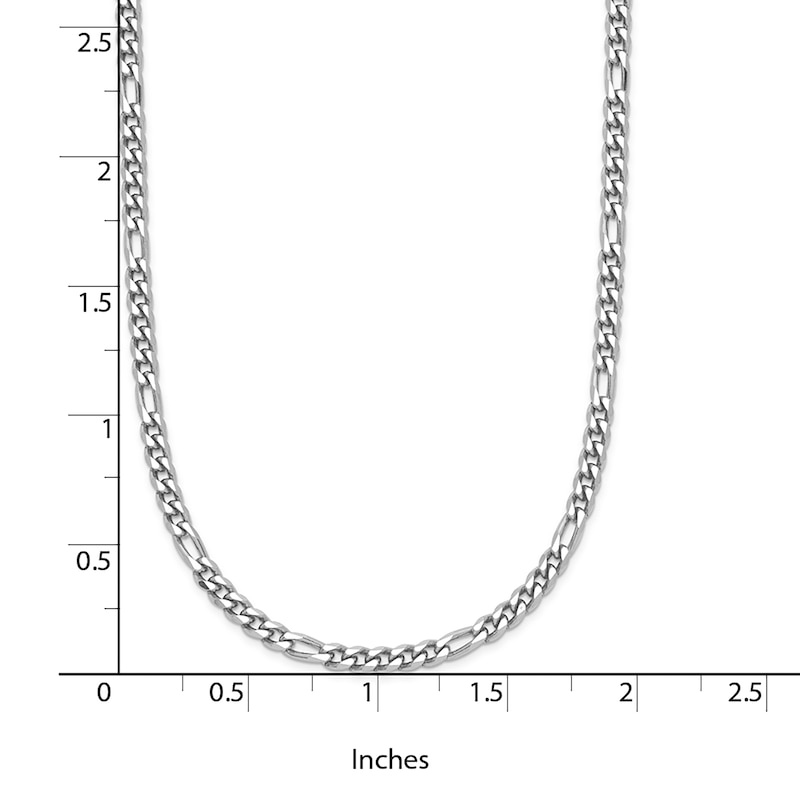 Main Image 4 of Solid Figaro Chain Necklace Platinum 16&quot; 2.5mm