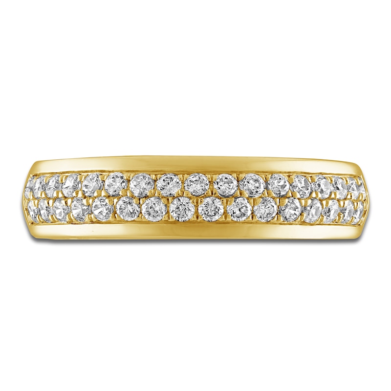 Main Image 3 of Diamond Pave Wedding Band 1/2 ct tw 14K Yellow Gold 5.0mm