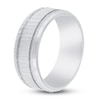 Thumbnail Image 2 of Men's Hammered Wedding Band 14K White Gold 8mm