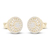 Thumbnail Image 2 of Multi-Diamond Open Halo Stud Earrings 1/2 ct tw 10K Yellow Gold