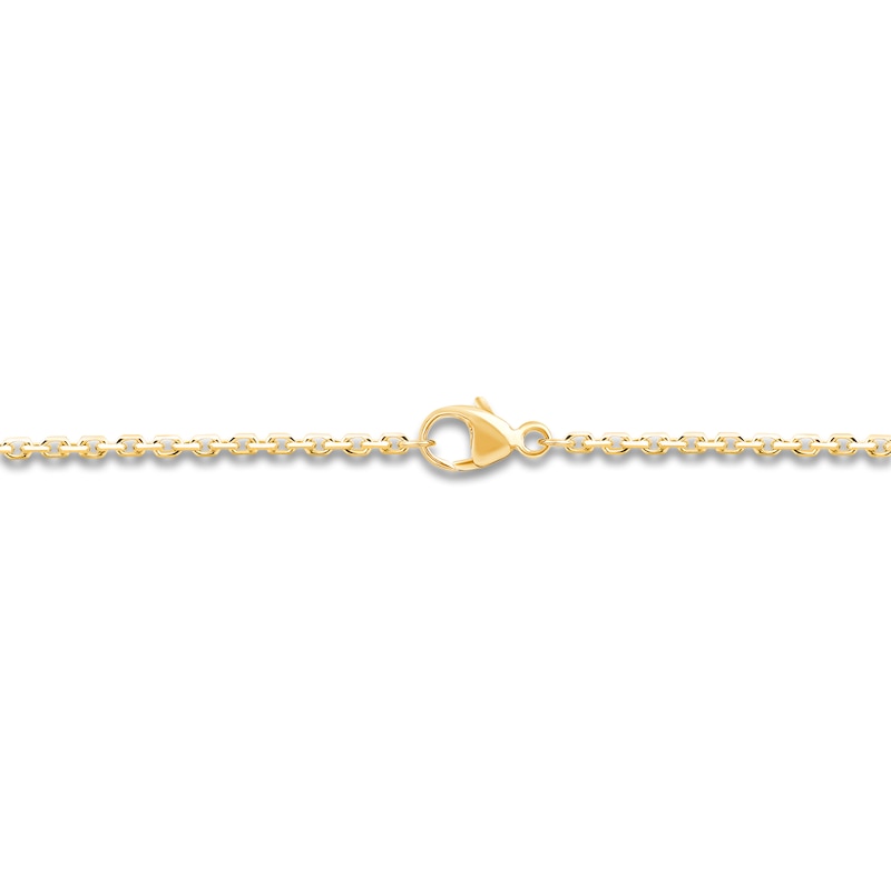 Main Image 3 of Children's Diamond Cross Necklace 1/20 ct tw 18K Yellow Gold 10&quot;