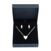 Thumbnail Image 1 of Italia D'Oro Heart Necklace & Hoop Earrings Gifts Set 14K Yellow Gold