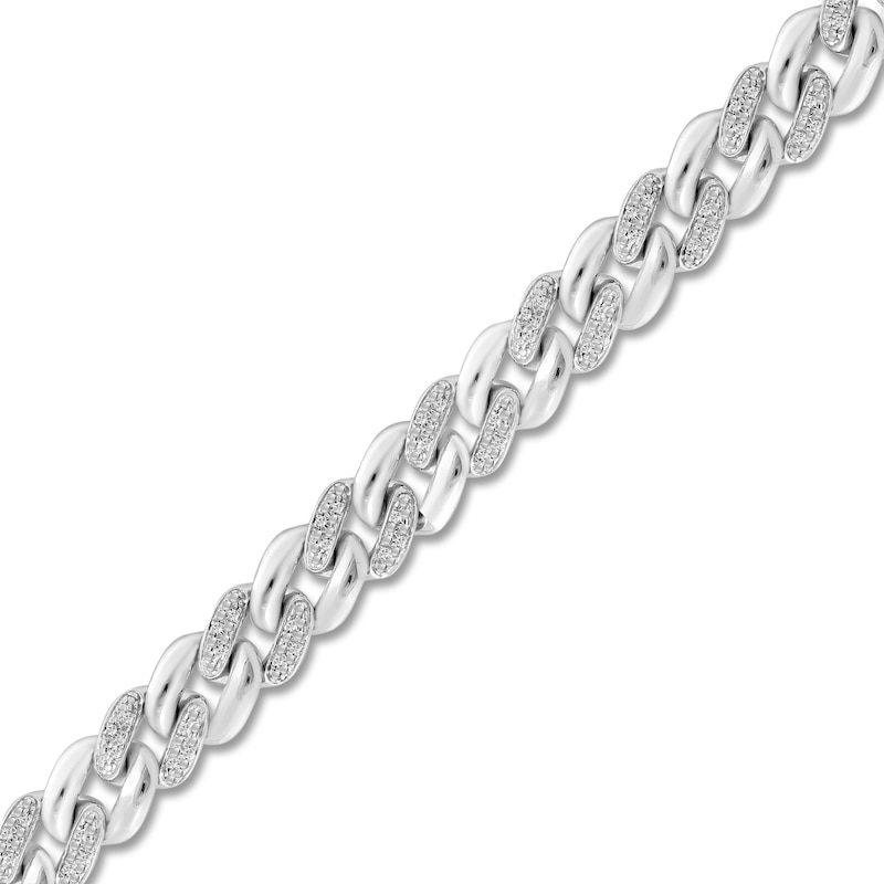 Main Image 1 of Men's Diamond Chain Link Bracelet 1/4 ct tw Sterling Silver 8.5&quot;