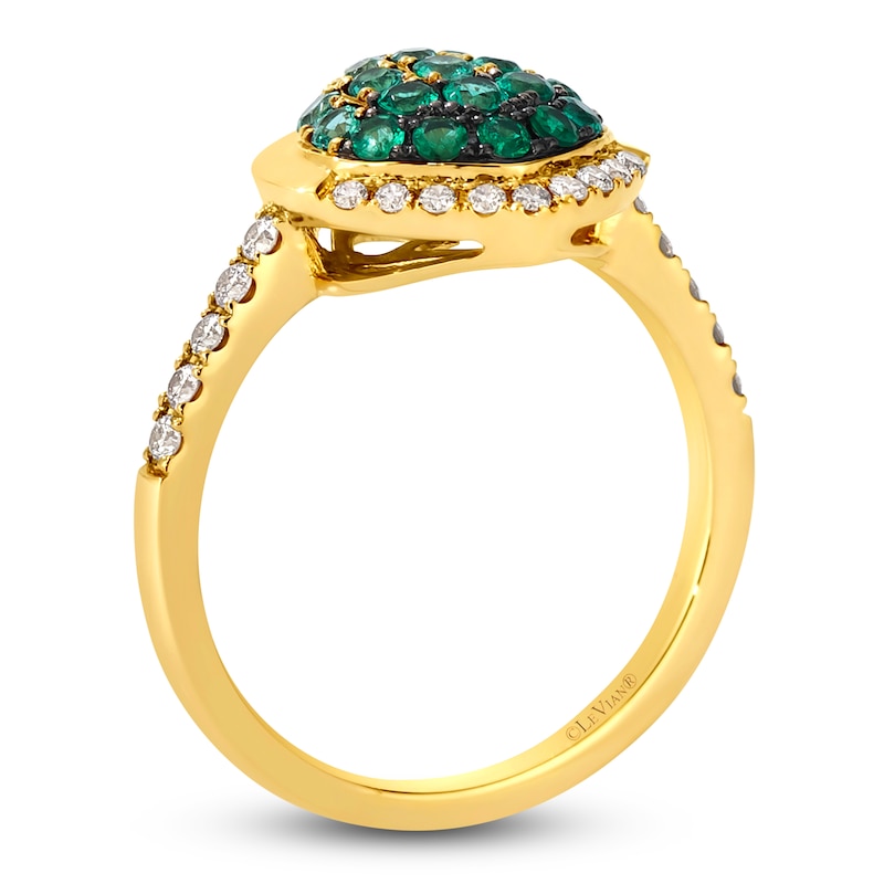 Main Image 2 of Le Vian Emerald Ombré Ring 1/4 ct tw Diamonds 14K Honey Gold