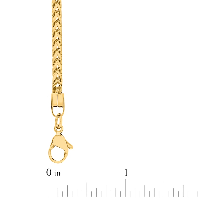 Main Image 4 of Men's Franco Chain Necklace 3mm Yellow Ion-Plated Stainless Steel 24&quot;