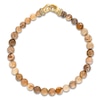 Thumbnail Image 2 of 1933 by Esquire Men's Natural Jasper Bead Bracelet 18K Yellow Gold-Plated Sterling Silver 8.5&quot;