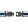 Thumbnail Image 3 of Men's Bar Link Chain Bracelet Black & Blue Ion-Plated Stainless Steel 8.5&quot;