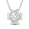 Thumbnail Image 1 of Unspoken Diamond Solitaire Necklace 1 ct tw 14K White Gold 18&quot; (I1/I)